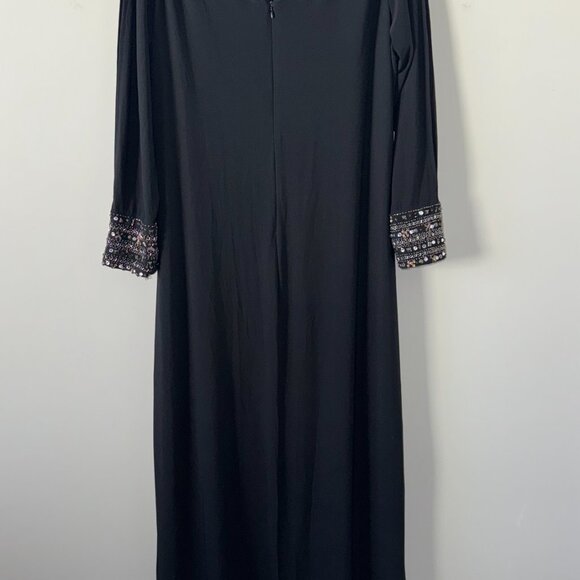 XCAPE Women's Black/Rhinestone Evening Gown Size 18W - Picture 2 of 6